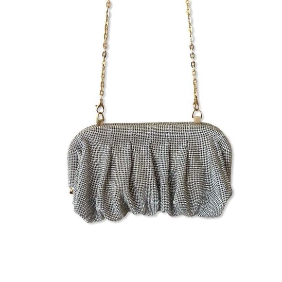 8 Other Reasons Rhinestone Clutch Silver shoulder evening bag purse Revolve - Picture 7 of 16